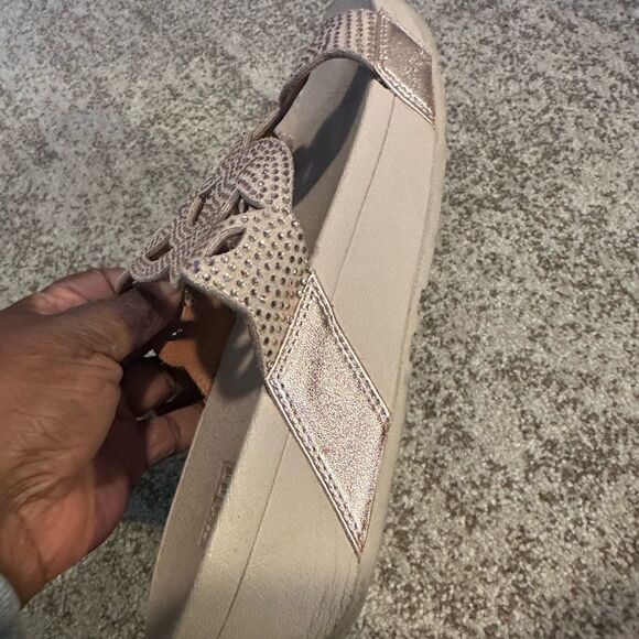 FITFLOP ROSE GOLD ELORA CRYSTAL SLIDES 8 - Picture 5 of 9